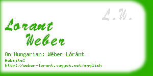 lorant weber business card